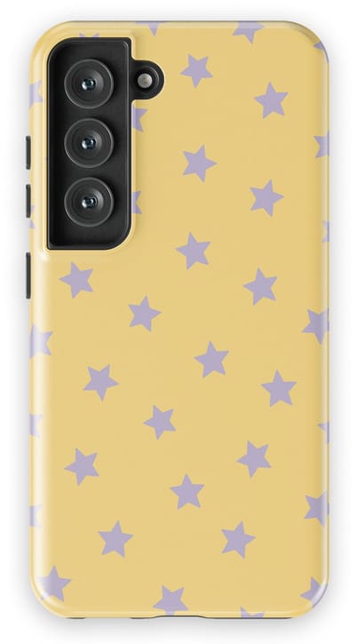 DripCase Hoesje Samsung Galaxy S23 | Sterren Design | Magnetisch Opladen | 2-in-1 Ontwerp | Stars Backcover Sunny Lilac
