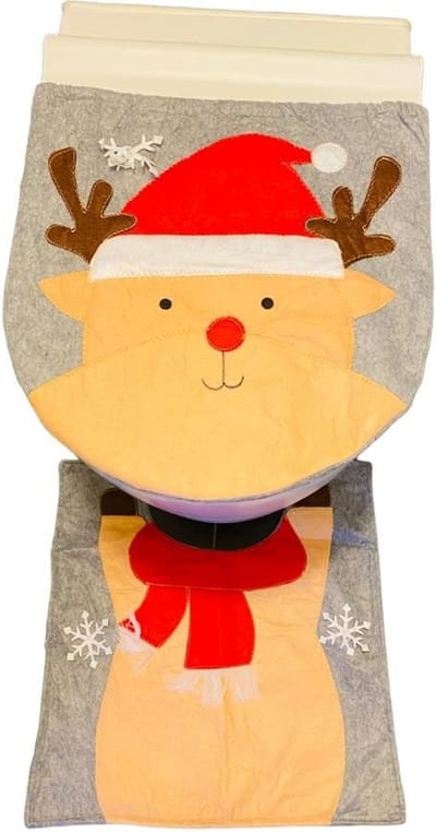 HEM Rudolf wc bril hoes met wc mat - toiletbril cover (45x39 cm) + toiletmat