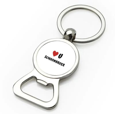 Akyol - love u schoonbroer flesopener - Broer - de liefste schoonbroer - verjaardag - cadeautje voor broer - broer artikelen - kado - geschenk - 9 bij 3 cm