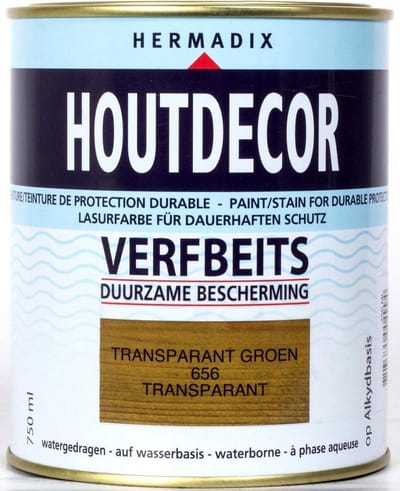 Hermadix Houtdecor 656 transparant groen 750 ml