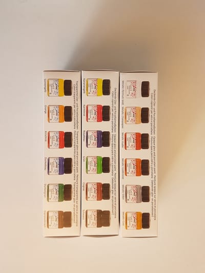 Kreul porseleinverf-set van 18 kleuren-6 x metallic-6 x classic-6 x clear