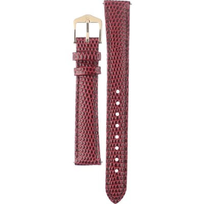 Hirsh Horlogeband Rainbow Wijnrood - Leer - 14mm