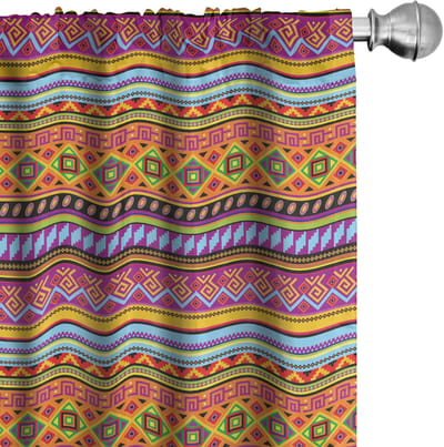 ABAKUHAUS Mexikaner Voorhangen – Geometrisch 2x75x175 cm – Microvezel