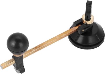 Allecta - Glascirkel snijder met zuignap - Glas kompas snijder - Cirkelglassnijder voor glaskeramische tegels van 30 cm
