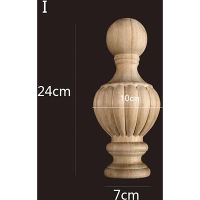 Sculpture sur bois Arche Jambe Circulaire Pied en Bois Meubles Cylindrique Boule Applique Kawaii Chambre Décor En Bois Lion Escalier Décoration
