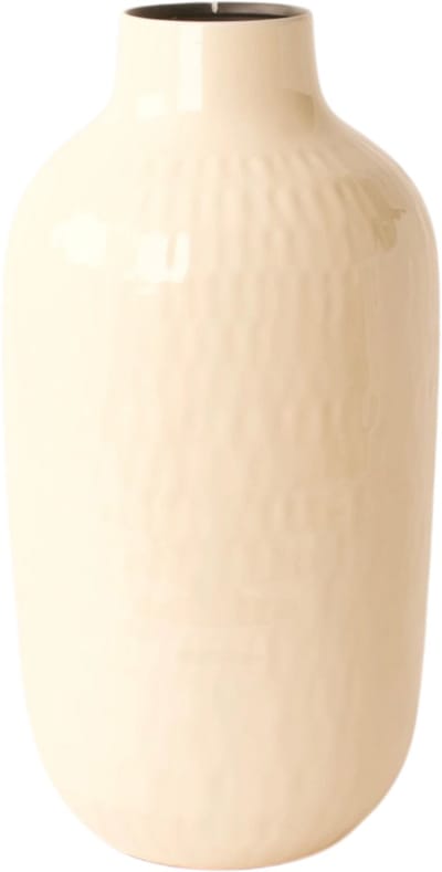 WinQ-Vaas Zennia 38cm Crème-decoratie Vaas-Vaas voor Bloemen-crème Vaas