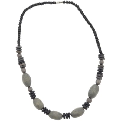 Behave – Korte ketting met ovale kralen – Etnische look – 44 cm