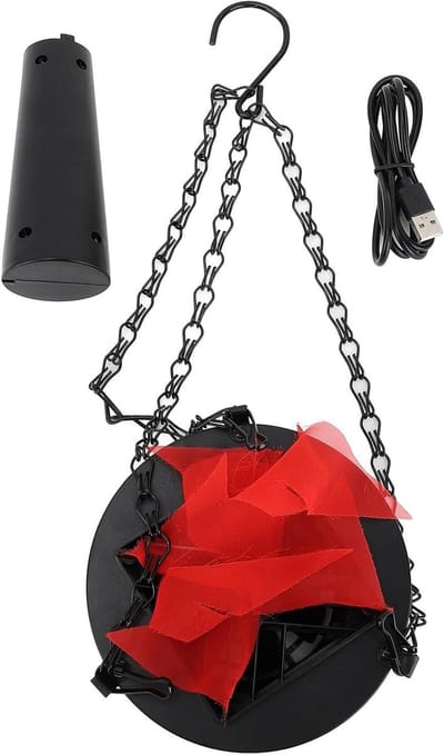 LED Vuurlicht - Nepkampvuur Lamp - Sfeervol Decoreren - USB Oplaadbaar - 14 x 14 x 11 cm - Zwart
