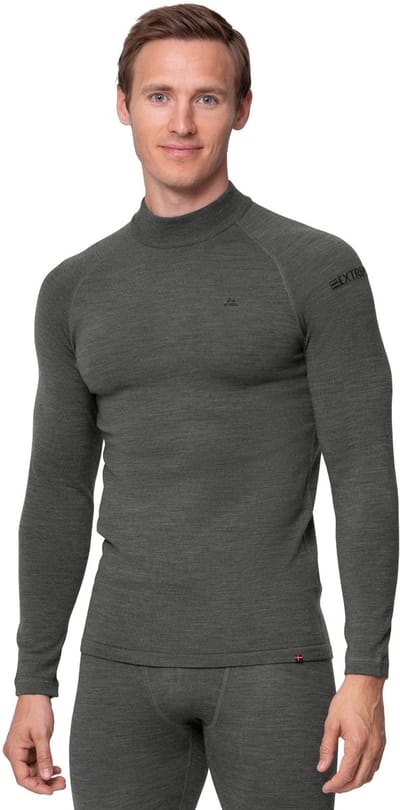 DANISH ENDURANCE Merino Wol Thermoshirt Heren - voor Extreme Kou - Donkergrijs - Maat XXL