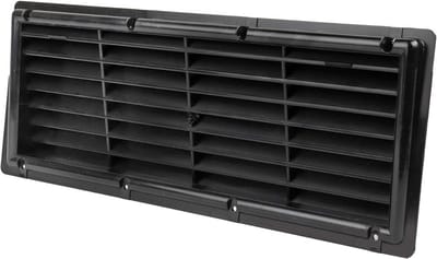 Ventilatierooster Absatiekoelkast Caravan Camper Wit of Zwart Inbouwmaat 37.5x15 cm met Hor