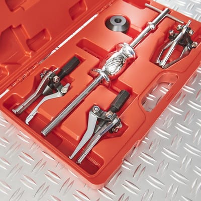 Datona® Universele Poelietrekker / Snelspantrekker – Max. Trekcapaciteit 2 Ton – 3-armig / 2-armig Gebruik – Compact en Hoogwaardig Materiaal – Bereik Ø100 mm