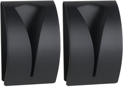 Handdoekhaakjes Zelfklevend - Handdoekhouder - Zelfklevende Haakjes - Wandhaak - Plakhaakjes - Zwart - 2 Stuks