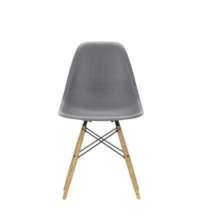 Vitra - DSW Eames Plastic Sidechair - granietgrijs RE - honingkleurig essenhout - 4 - 6 Wochen