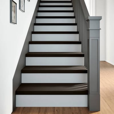 vidaXL Traptreden 2 st 70x30x2 cm massief eikenhout bruin-zwart