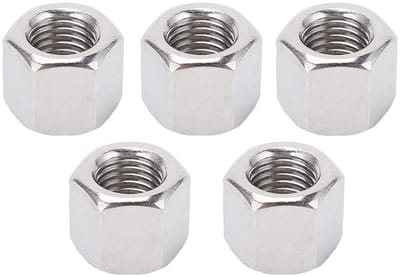 Solidchoice- Koppelingsmoer M16 x 2.0 - Zeskantkoppelingsmoer - Roestvrij Staal - Set van 5 - Binnen/buiten gebruik - Volledig Schroefdraad - Moer