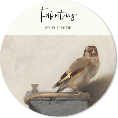 Muismat rond 20x20 cm - Mousepad Kunst - Het puttertje - Fabritius - Ronde muismatten