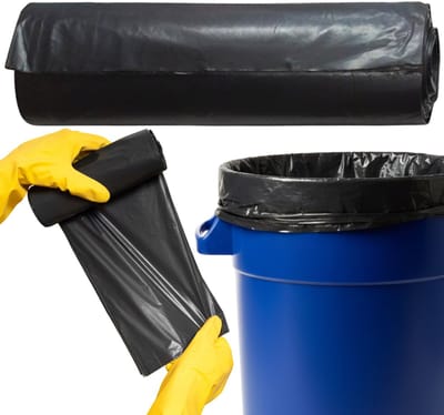 Zwarte vuilniszakken 240L XXL, UNIVERSEL, DUURZAAM, ideaal voor de vuilnisbak - 10 STUKS