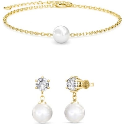 Pauline Crystal Pearl-set en doos - Kristal