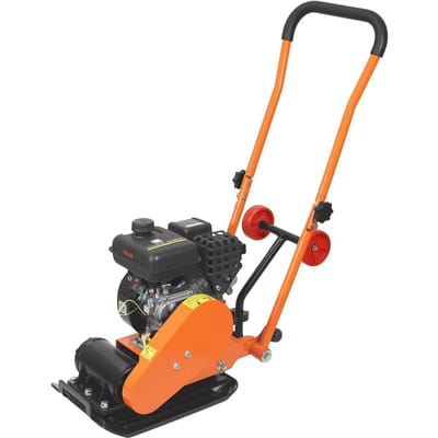Plaque vibrante, Moteur à essence 2 CV 79 cm³, Dameuse vibrante 5250 VPM, Force de compactage 8 kN, Plaque 41 x 31,5 cm, Compacteur à conducteur marchant pour pavé