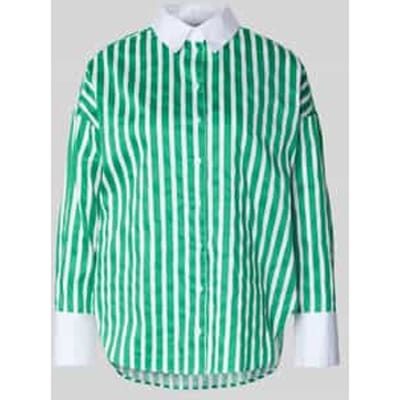 Regular fit overhemdblouse met afgeronde zoom