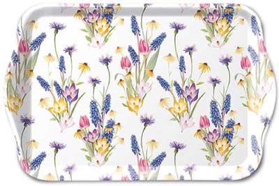 Tray Melamine 13x21cm, Hello spring