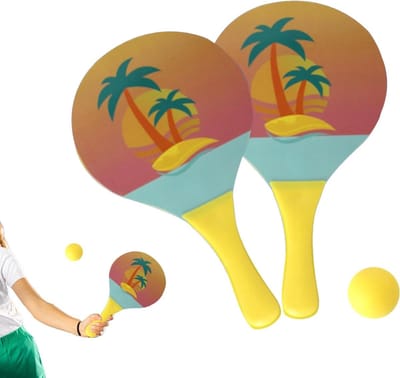 Sportbal Paddles - Houten PVC Rackets - Strand Sport - Lichtgewicht Ontwerp - 33 inch - Meerdere Kleuren