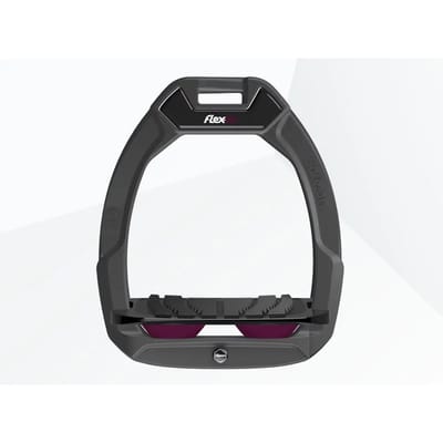 Veiligheidsstijgbeugels Ruitersport Incliné Grip Antraciet/Zwart/Pruim Flex-On Safe-On