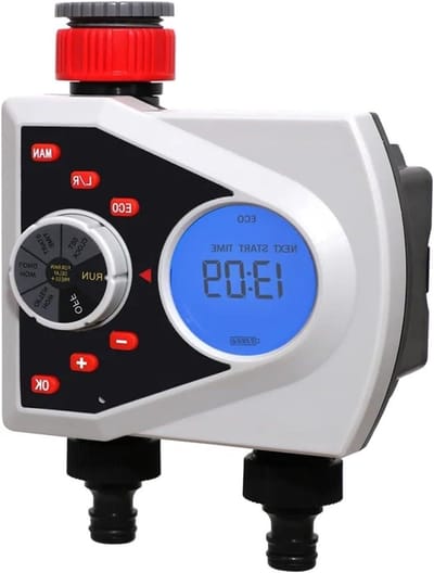 Irrigatie Timer - Sprinklersysteem - Automatisch Water Geven - Twee Uitgangen - 1 Eenheid - Wit