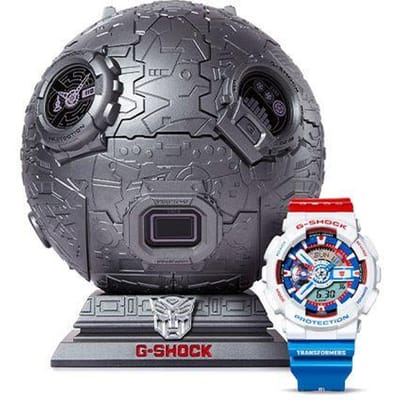 G-Shock Transformers Samenwerking Optimus Prime Klassiek G Cybertron Horlogedoos 200M Waterdicht Kwarts Uurwerk Hars Band GA-110OPT22-7BPFT Special Watch Box gray