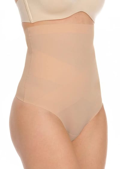 Magic Extra sterke hoge corrigerende string - Ultra Sexy Hi-thong - Shapewear - Cappuccino / 3XL
