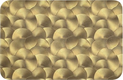 Badmat 60x40 cm - Antislip - Modern - Cirkel - Goud - Badmatten voor badkamer - Badkamermat - Douchemat - Badkamer mat