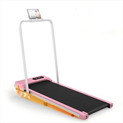 3 in 1 Opvouwbare Loopband - Loopband met 7% helling - Wandelpad 1-8 km/u verstelbaar - 2,5 pk motor - Oppervlak 38,5 x 94 cm - Roze