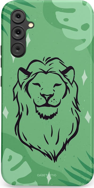 Casetastic hoesje geschikt voor Samsung Galaxy A34 (2023) 5G - Dubbellaagse bescherming - Trots in de jungle - Fashion Case - Mintgroen