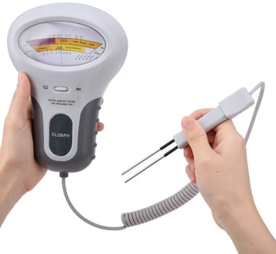 Allecto - 2-in-1 PH en Chlorine Water Tester - Digitale waterkwaliteitstest - Geschikt voor zwembaden - Eenvoudig in gebruik - Voor pH en chloor mo...