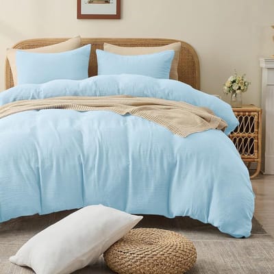 Muslin katoenen beddengoed - ademend en comfortabel - set van 4 - 100% katoen