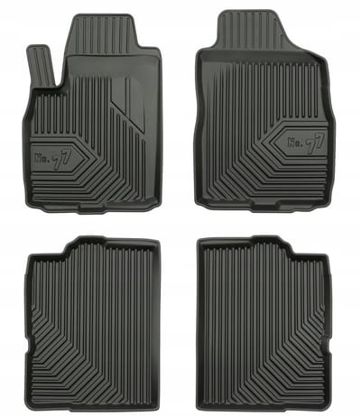 Frogum - No.77 - Automatten 3D - Geschikt voor FIAT Panda II (2003-2012) - 4-delig - TPE Rubber - Zwart
