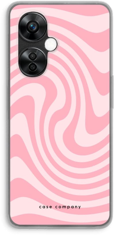 Case Company® - Hoesje geschikt voor OnePlus Nord CE 3 Lite hoesje - Swirl Roos - Soft Cover Telefoonhoesje - Bescherming aan alle Kanten en Schermrand