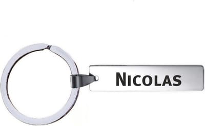 Sleutelhanger Met Naam - Nicolas - RVS