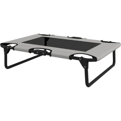 4goodz Opvouwbaar verhoogd Hondenligbed - 75 x 51 x 18 cm - Grijs