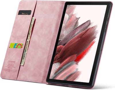 CaseMania Bookcase hoesje geschikt voor Samsung Galaxy Tab S10 FE - Effen Roze - Kunstleer