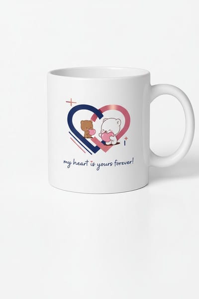Liefdesmok Berenpaar met Hart 'My Heart is Yours Forever!' - Romantisch Cadeau voor Valentijn & Jubileum