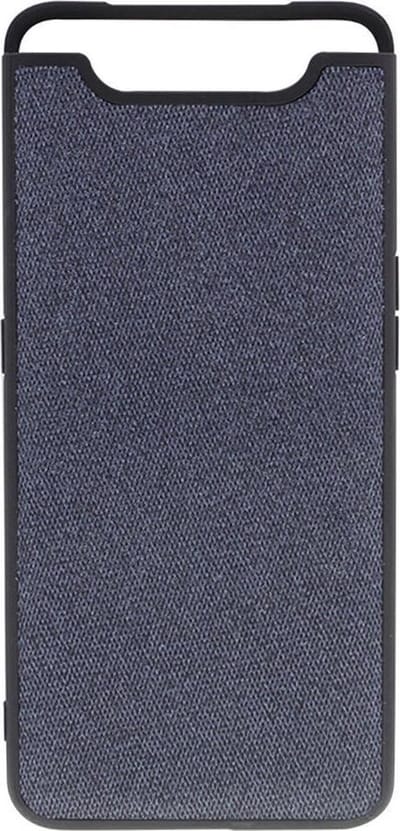 Shop4 - Geschikt voor Samsung Galaxy A80 Hoesje - Zachte Back Case Denim Donker Blauw
