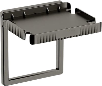 Wandrek Stroomoutlet - Laadstation Organizer - Ruimte Maximaliseren - Geïntegreerde Kabelhouder - 38 x 112 x 38 mm - Grijs