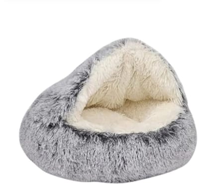 Winter Pluche Huisdier Kattenbed Rond Kattenkussen Kattenhuis 2-in-1 Warme Kattenmand Huisdier Slaapzak Kitten Nest Kennel Voor Kleine Hondenkatten