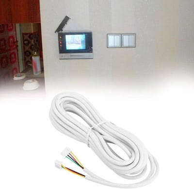 Ronde 30 M Koper Kabel voor Video Deurtelefoon Systeem met Reserve Connectoren, Soepel Koper, PVC Isolatie, Duurzaam en Betrouwbaar