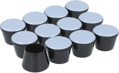 Stoeldoppen met PTFE Glijvlak 19 mm - Set van 12 Rubber Voetdoppen voor Meubels