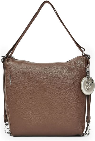 MANDARINA DUCK Leren schoudertas rugzak Mellow Leather Shoulderbag Milk Chocolate bruine
