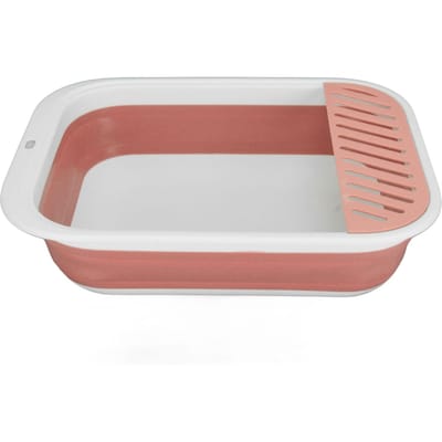 Kattenbak Halfgesloten Eenvoudig Schoonmaken Spatwaterdicht Opvouwbaar Kitten Toilet voor Binnenkatten Kittens Kleine Huisdieren Roze roze