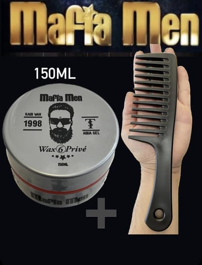 Mafia Men Haarwax 6 Privé (150 ml) - Mafia Men Kam - Grove kam