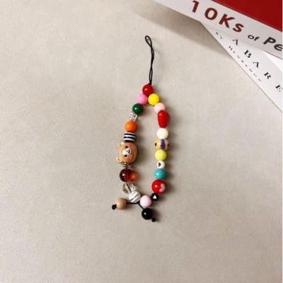 Schattige snoep kattenpoot telefoon charme riem CCD camera lanyard DIY kralen hanger schattige meisje sleutelhanger voor iPhone accessoire